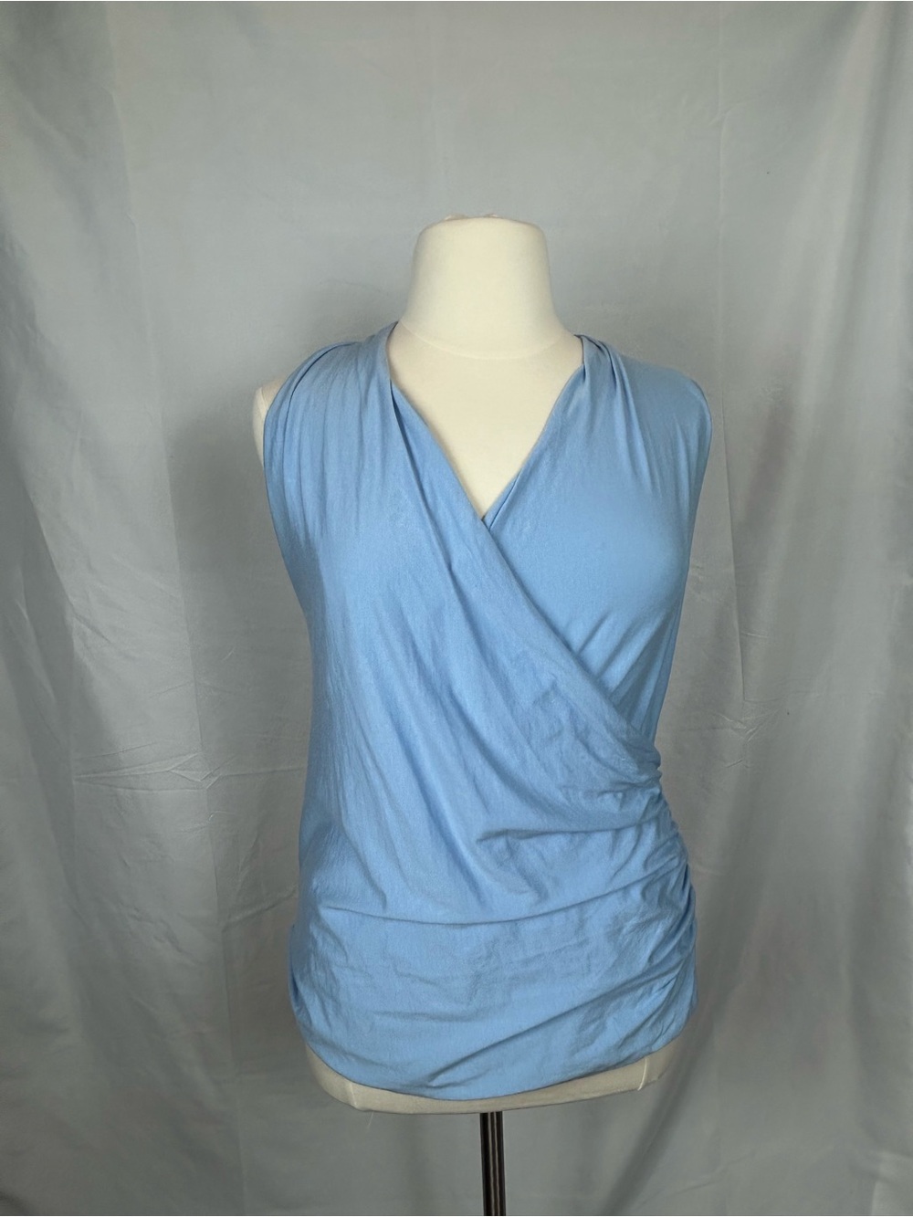 Johnston & Murphy Light Blue Wrap-Style Camisole